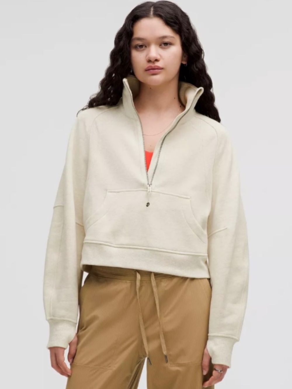 Scuba Oversized Funnel-Neck Half Zip
